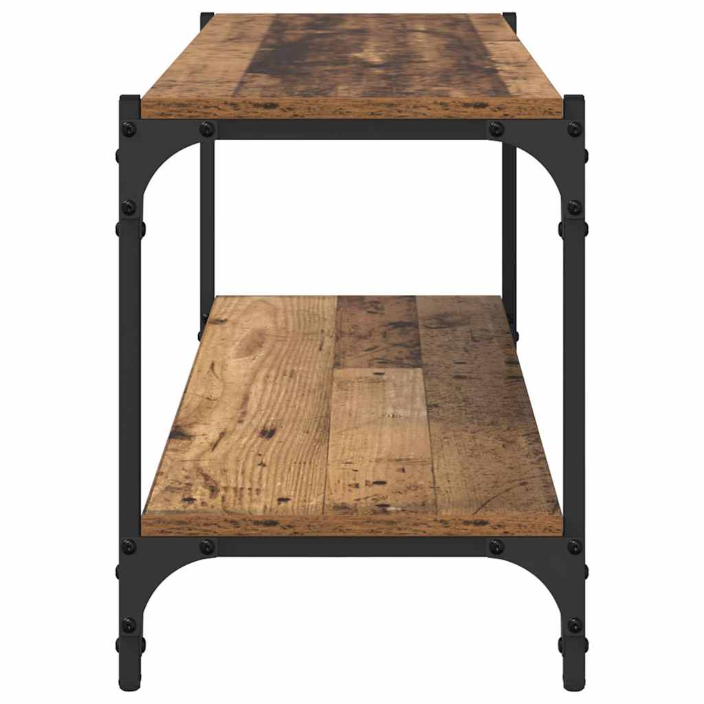 Meuble TV Bois Ancien 100x33x41cm Bois d'ingénierie et fer - XIOS