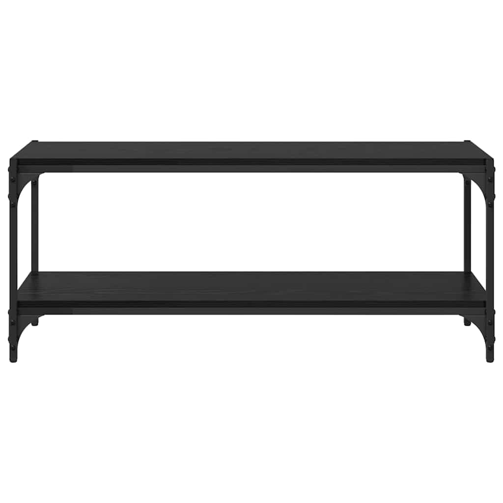 Meuble TV Chêne noir 100x33x41cm Bois d'ingénierie et fer - XIOS