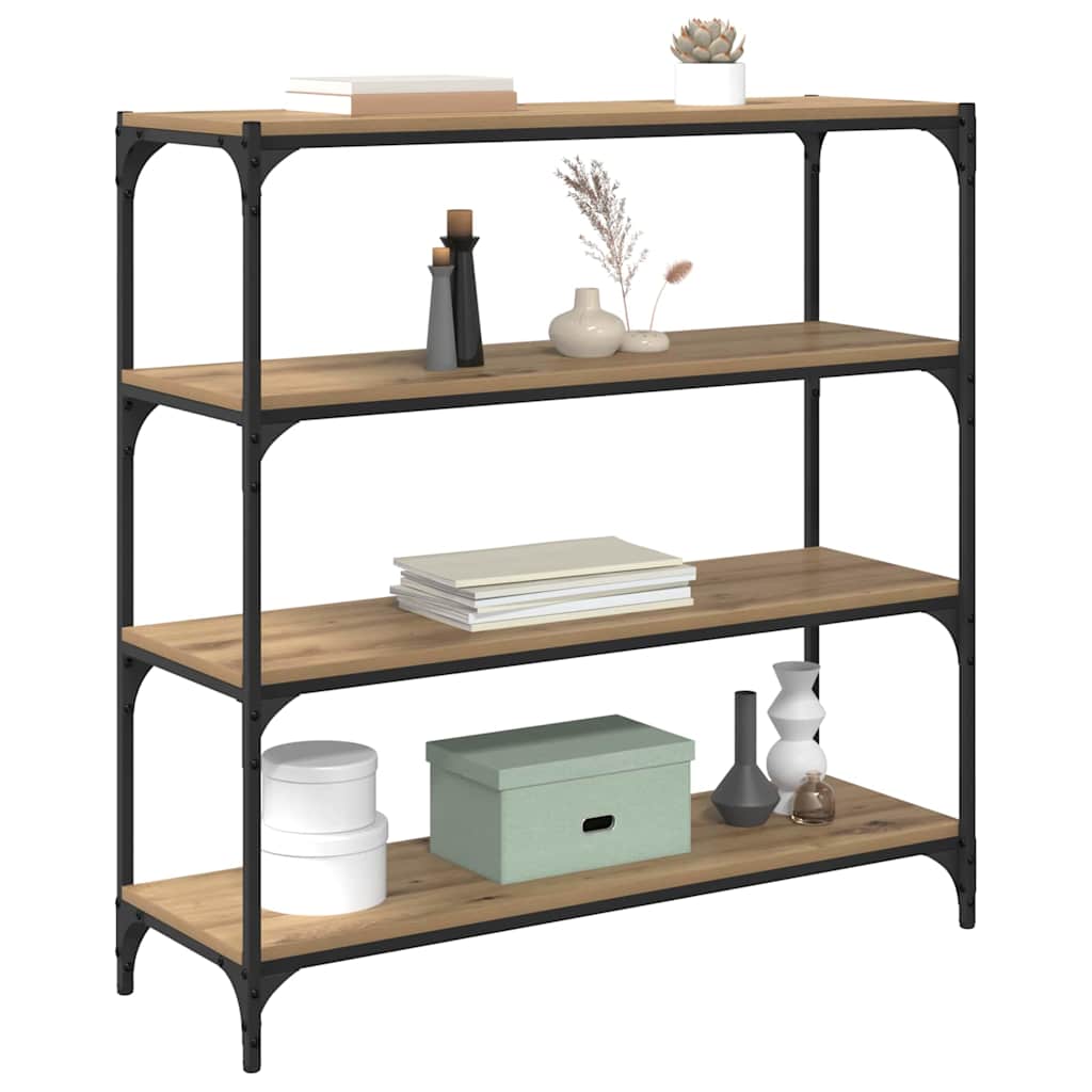 Bibliothèque Chêne artisanal 100 x 33 x 100 cm - XIOS