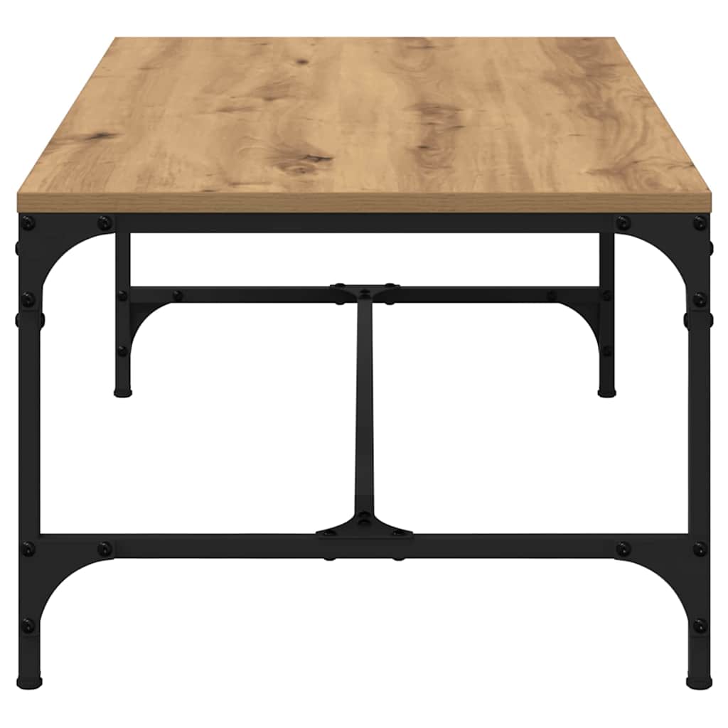 Table basse Chêne artisanal 100 x 50 x 35 cm Bois d'ingénierie