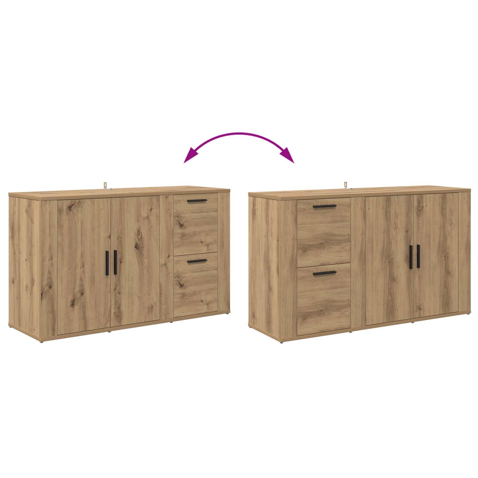 Buffet Chêne artisanal 100 x 33 x 59,5 cm Bois d'ingénierie - XIOS