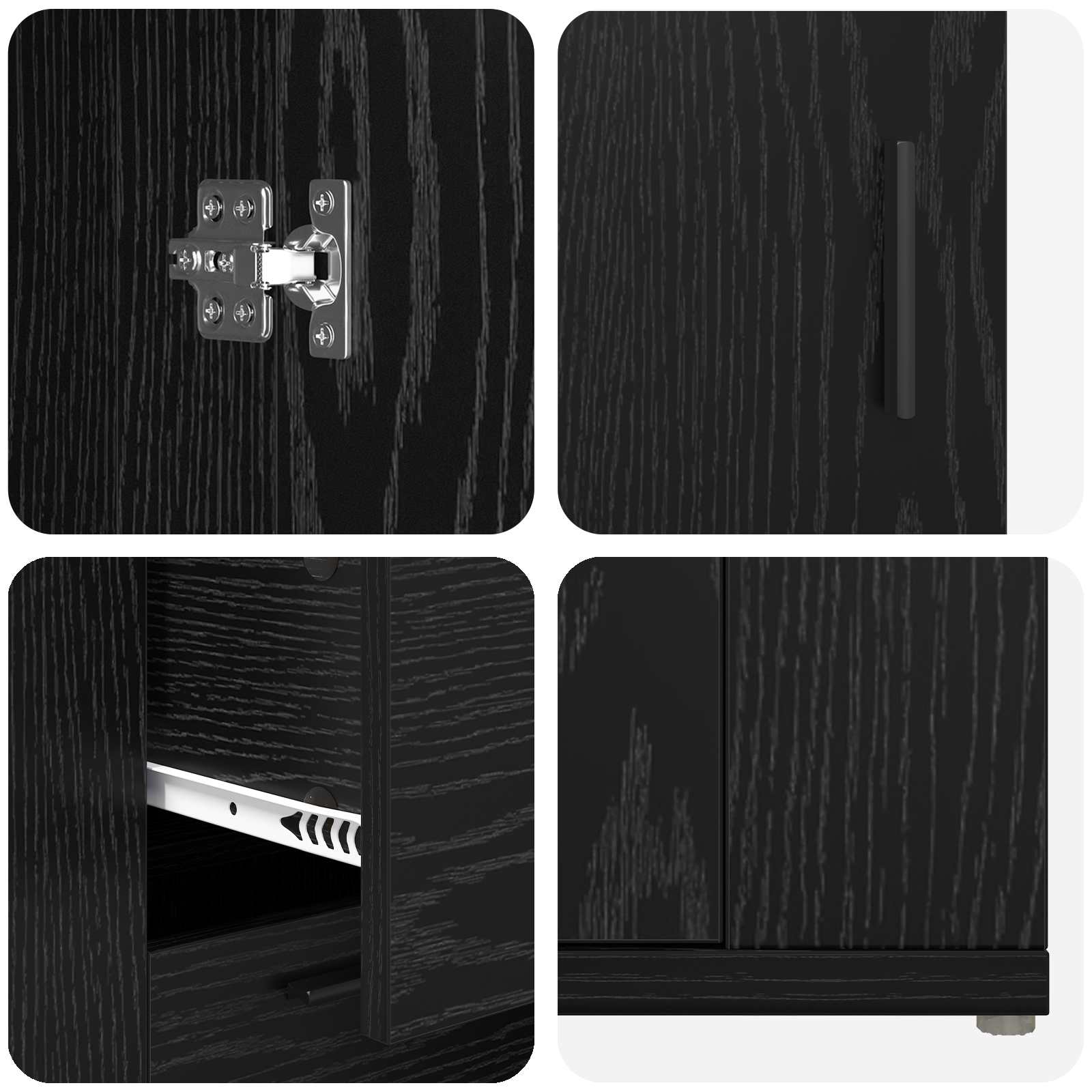 Buffet Chêne noir 100 x 33 x 59,5 cm Bois d'ingénierie - XIOS
