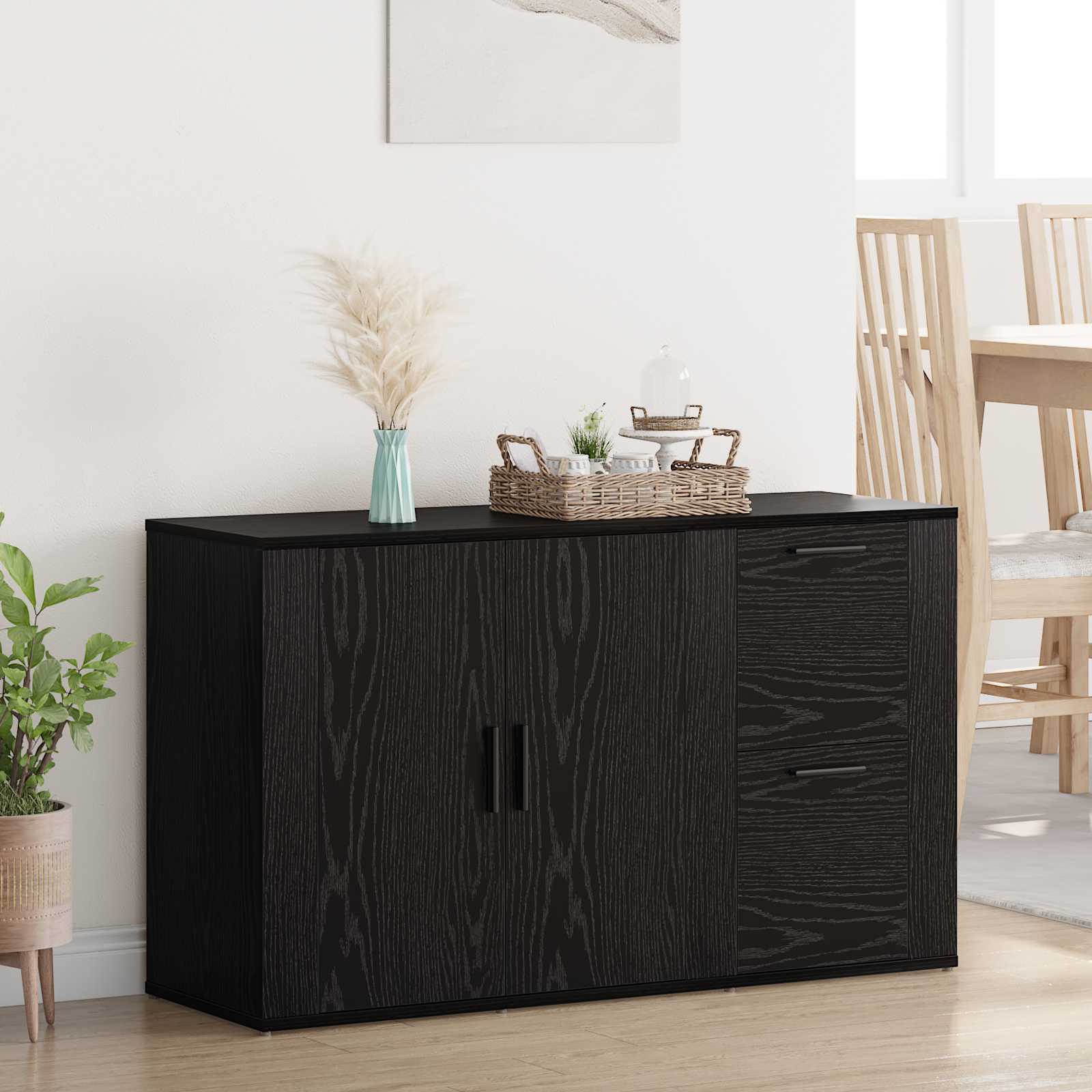Buffet Chêne noir 100 x 33 x 59,5 cm Bois d'ingénierie - XIOS