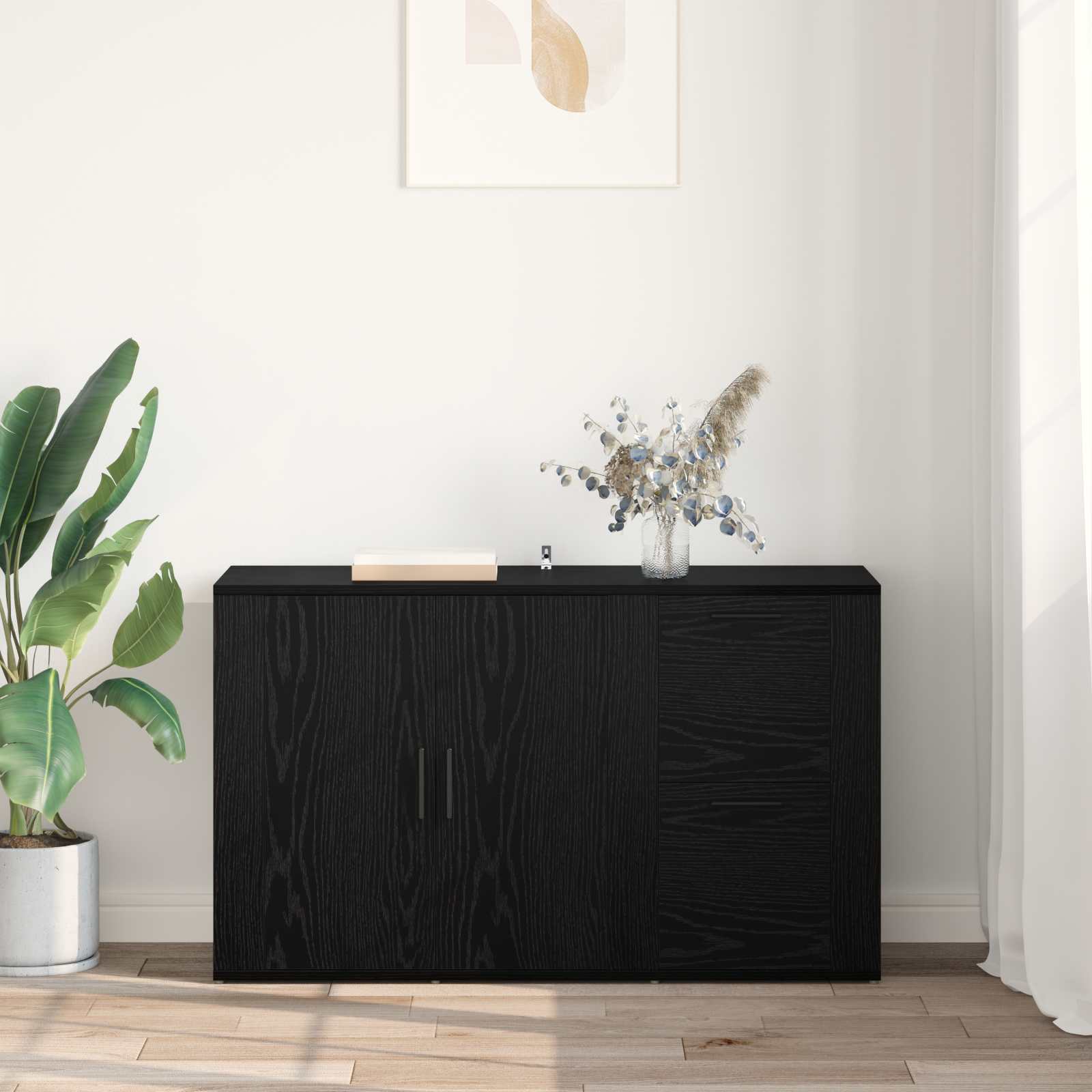 Buffet Chêne noir 100 x 33 x 59,5 cm Bois d'ingénierie - XIOS