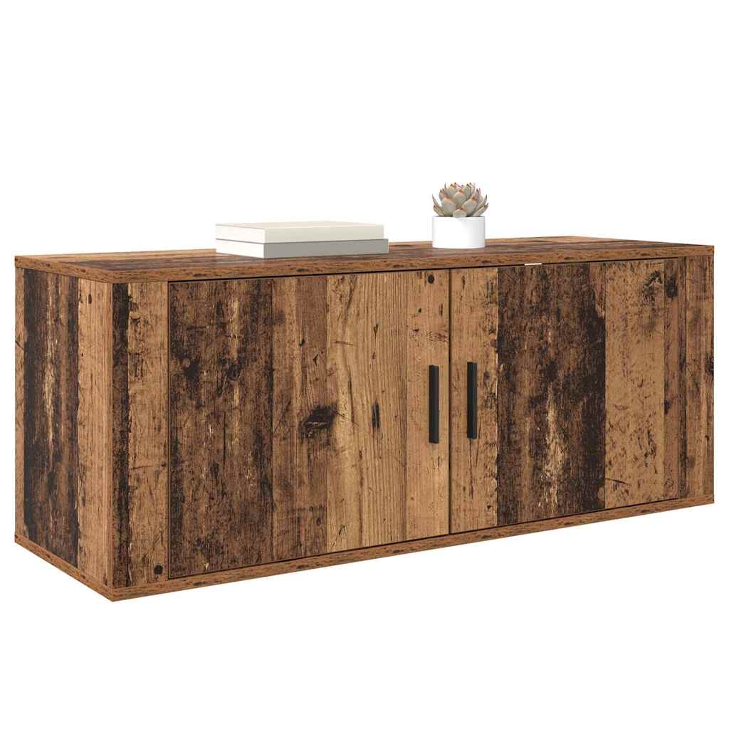 Meuble TV mural Montage mural Bois Ancien 100 x 34,5 x 40 cm - XIOS