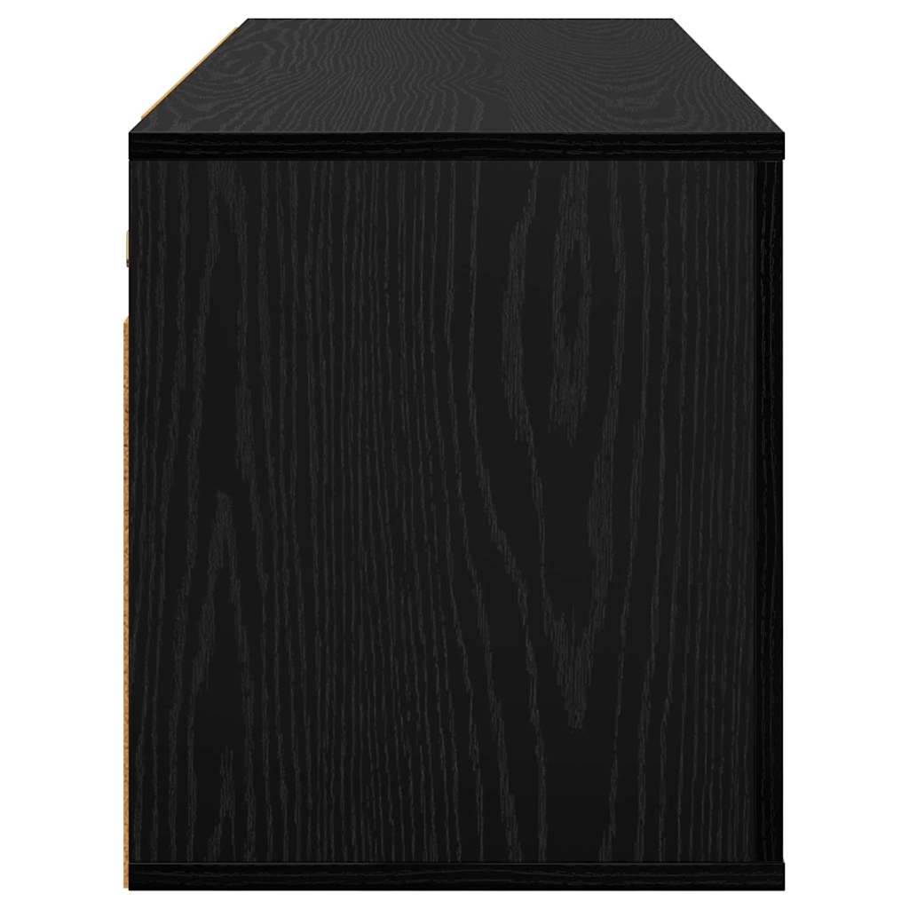 Meuble TV mural Chêne noir 100 x 34,5 x 40 cm Bois d'ingénierie - XIOS