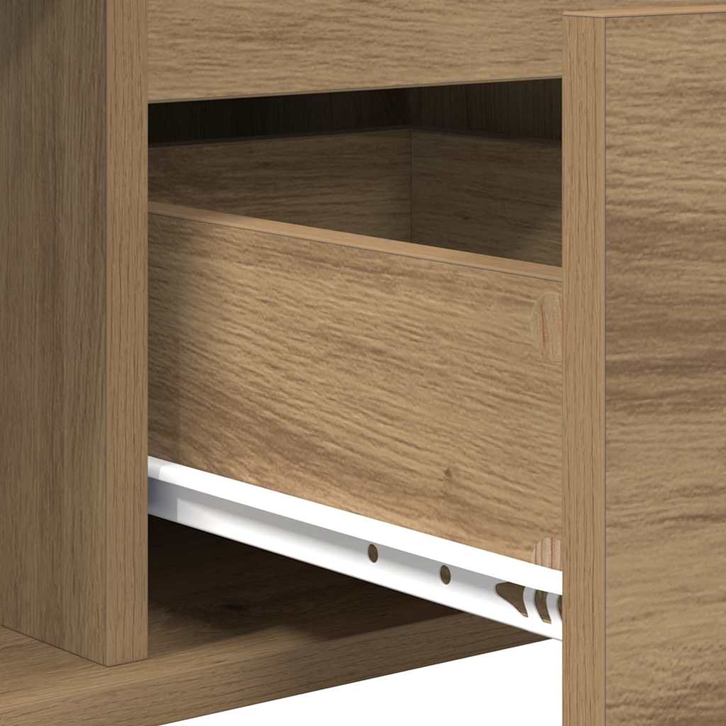 Table basse Chêne artisanal 90 x 50 x 26,5 cm Bois d'ingénierie - XIOS