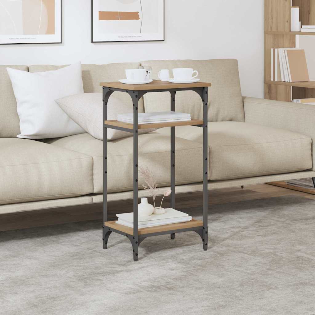 Table d'appoint avec étagère Chêne artisanal 40 x 30 x 75 cm - XIOS