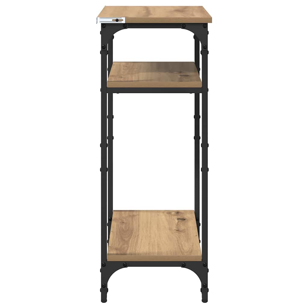 Table d'appoint avec étagère Chêne artisanal 40 x 30 x 75 cm - XIOS