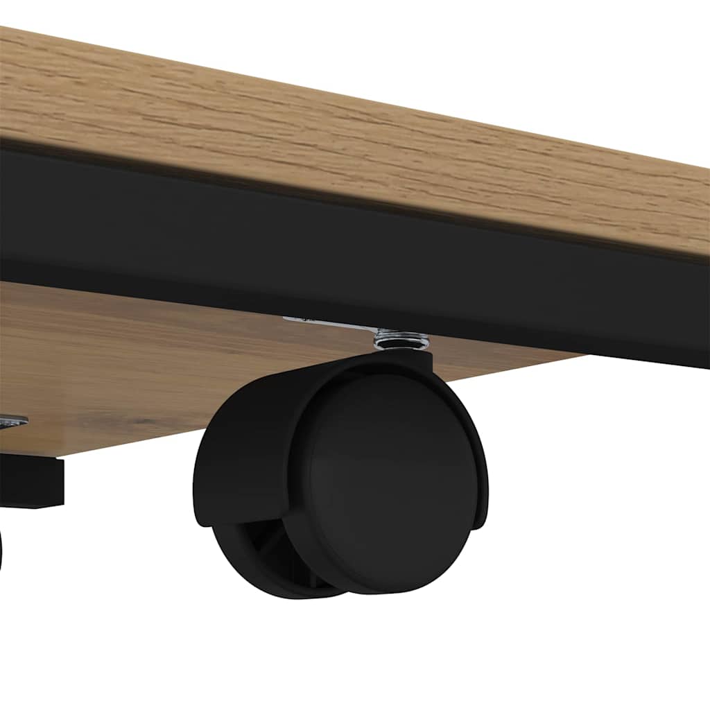 Table d'appoint avec étagère Chêne artisanal 50 x 35 x 55,5 cm - XIOS