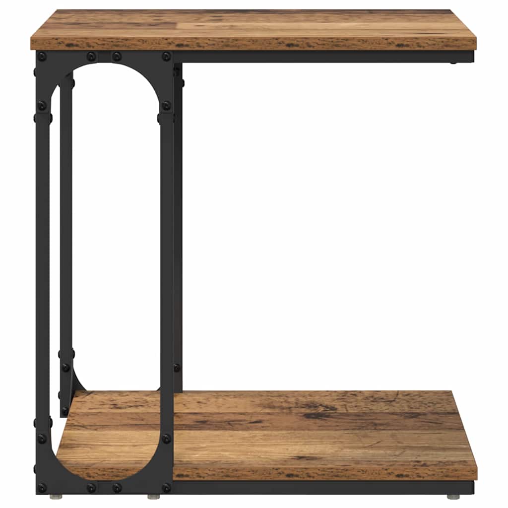 Table d'appoint Bois ancien 50 x 35 x 52 cm Bois d'ingénierie - XIOS