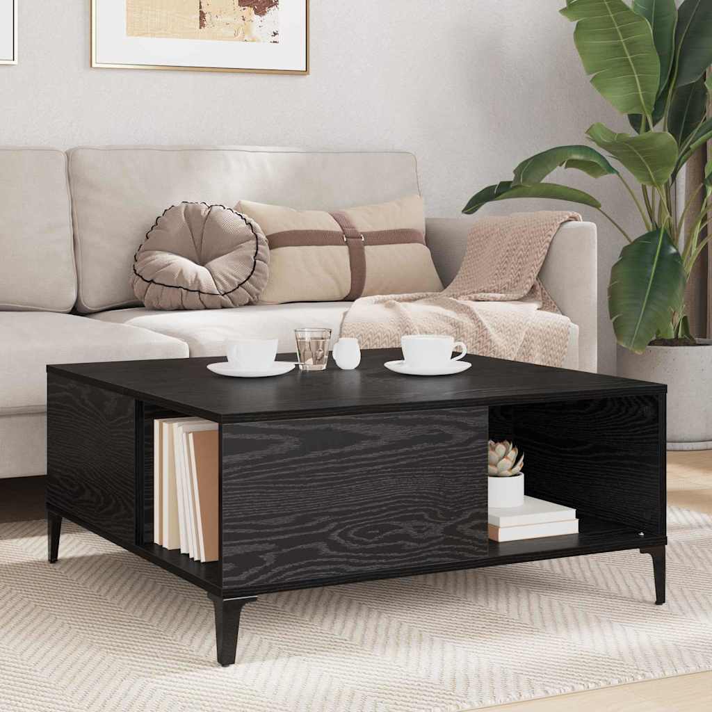Table basse Chêne noir 80 x 80 x 36,5 cm Bois d'ingénierie - XIOS