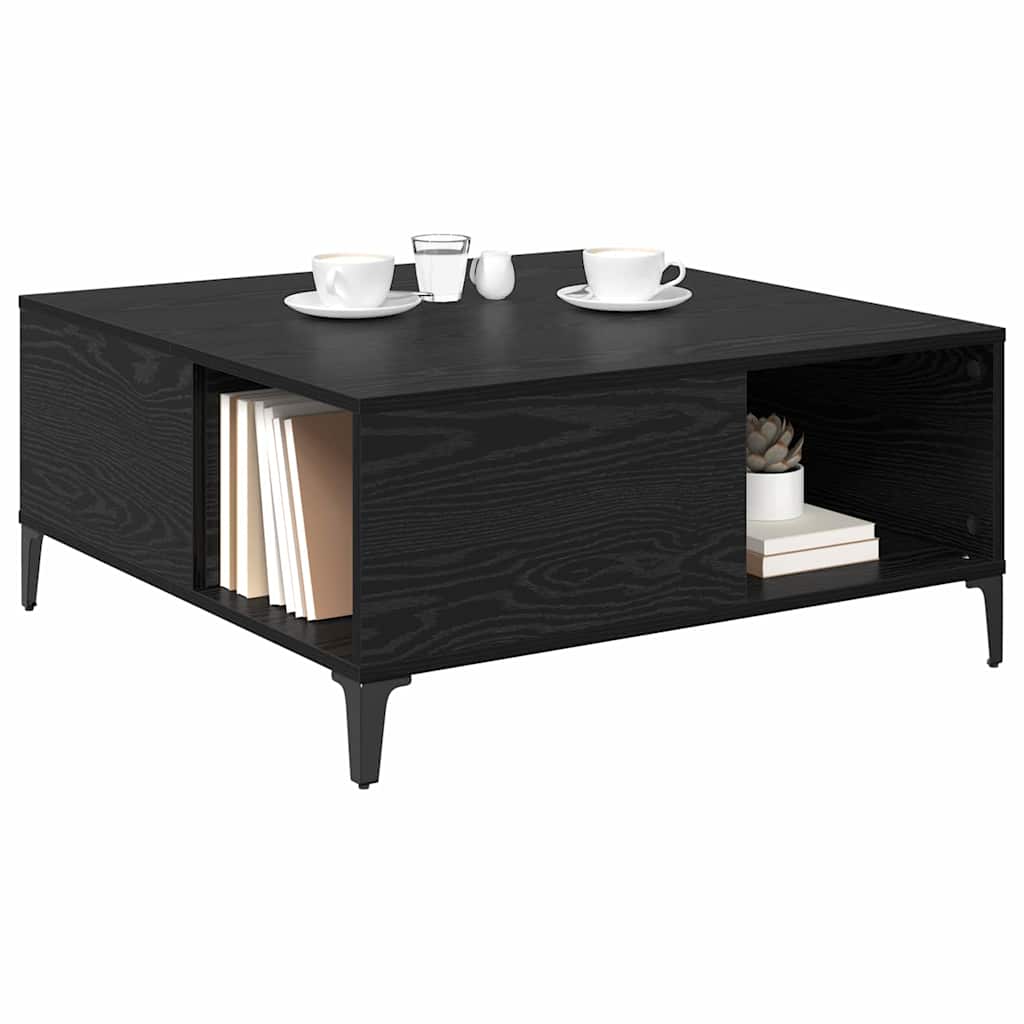 Table basse Chêne noir 80 x 80 x 36,5 cm Bois d'ingénierie - XIOS