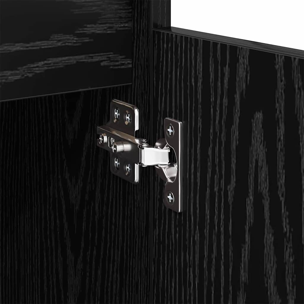 Buffet Chêne noir 60 x 35 x 70 cm Bois d'ingénierie et fer - XIOS