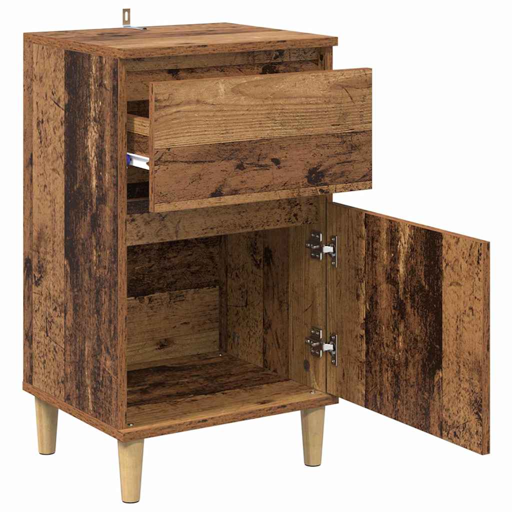 Cabinet de chevet avec tiroir 2 pcs Bois ancien 40 x 35 x 70 cm - XIOS