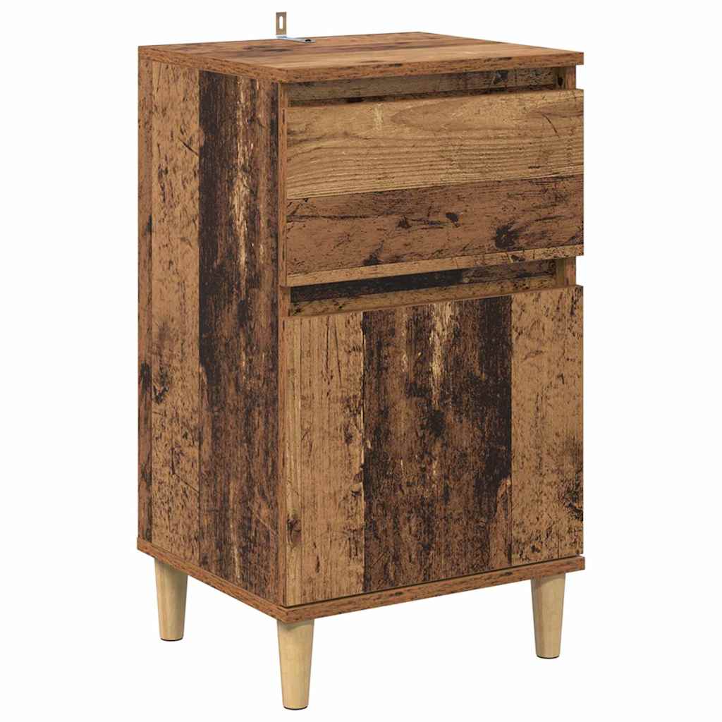 Cabinet de chevet avec tiroir 2 pcs Bois ancien 40 x 35 x 70 cm - XIOS