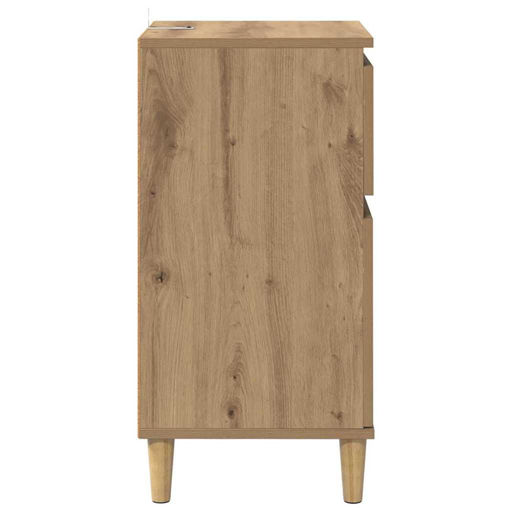 Cabinet de chevet 2 pcs Chêne artisanal 40 x 35 x 70 cm - XIOS