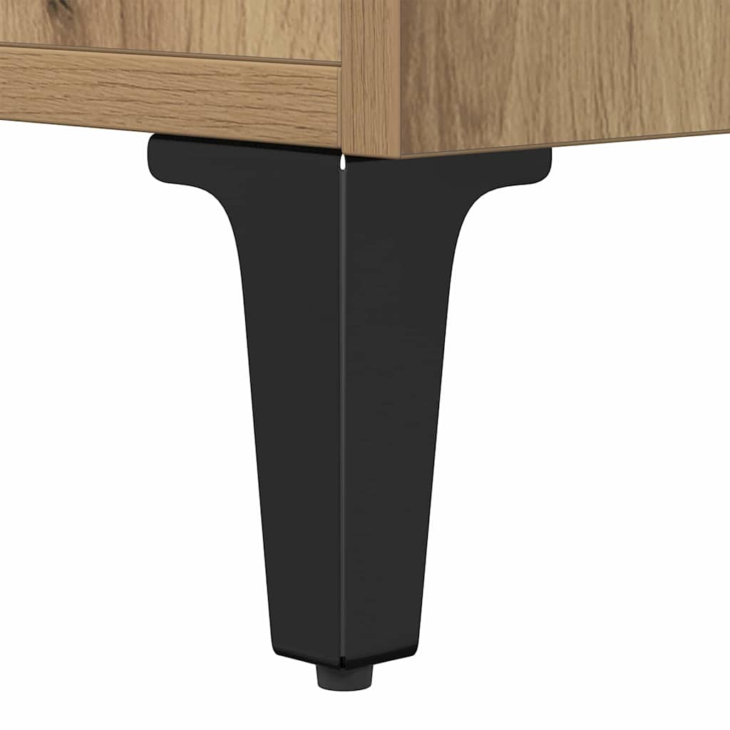 Cabinet de chevet avec tiroir chêne artisanal 40 x 35 x 70 cm - XIOS
