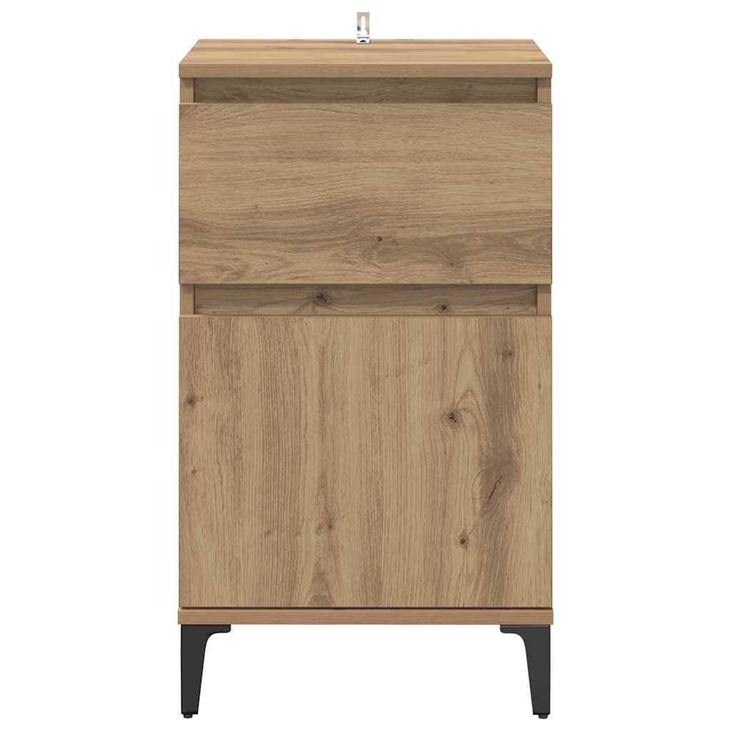 Cabinet de chevet 2 pcs chêne artisanal 40 x 35 x 70 cm - XIOS