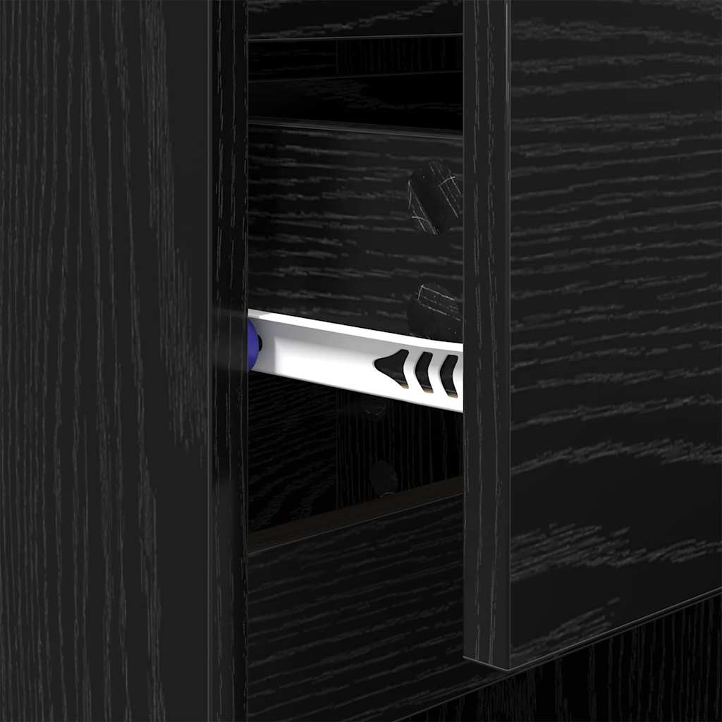 Cabinet de chevet Chêne noir 40 x 35 x 70 cm Bois d'ingénierie - XIOS