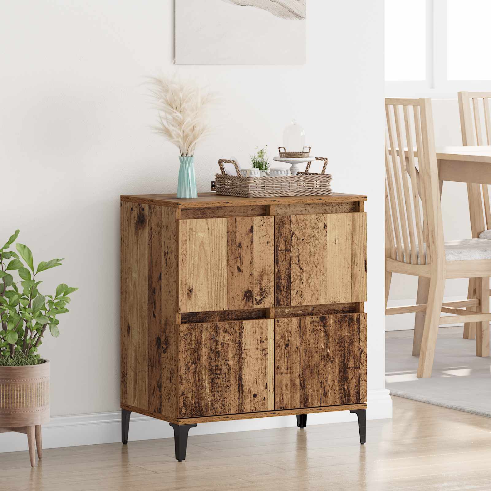 Buffet Bois Ancien 60 x 35 x 70 cm Bois d'ingénierie et fer - XIOS