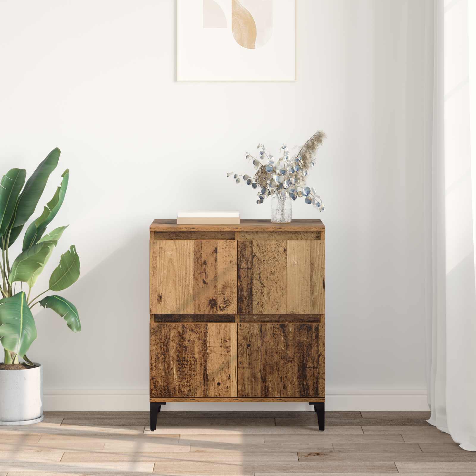 Buffet Bois Ancien 60 x 35 x 70 cm Bois d'ingénierie et fer - XIOS