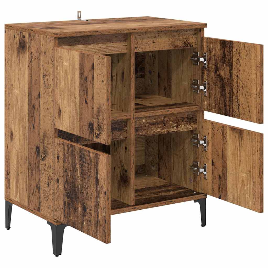 Buffet Bois Ancien 60 x 35 x 70 cm Bois d'ingénierie et fer - XIOS