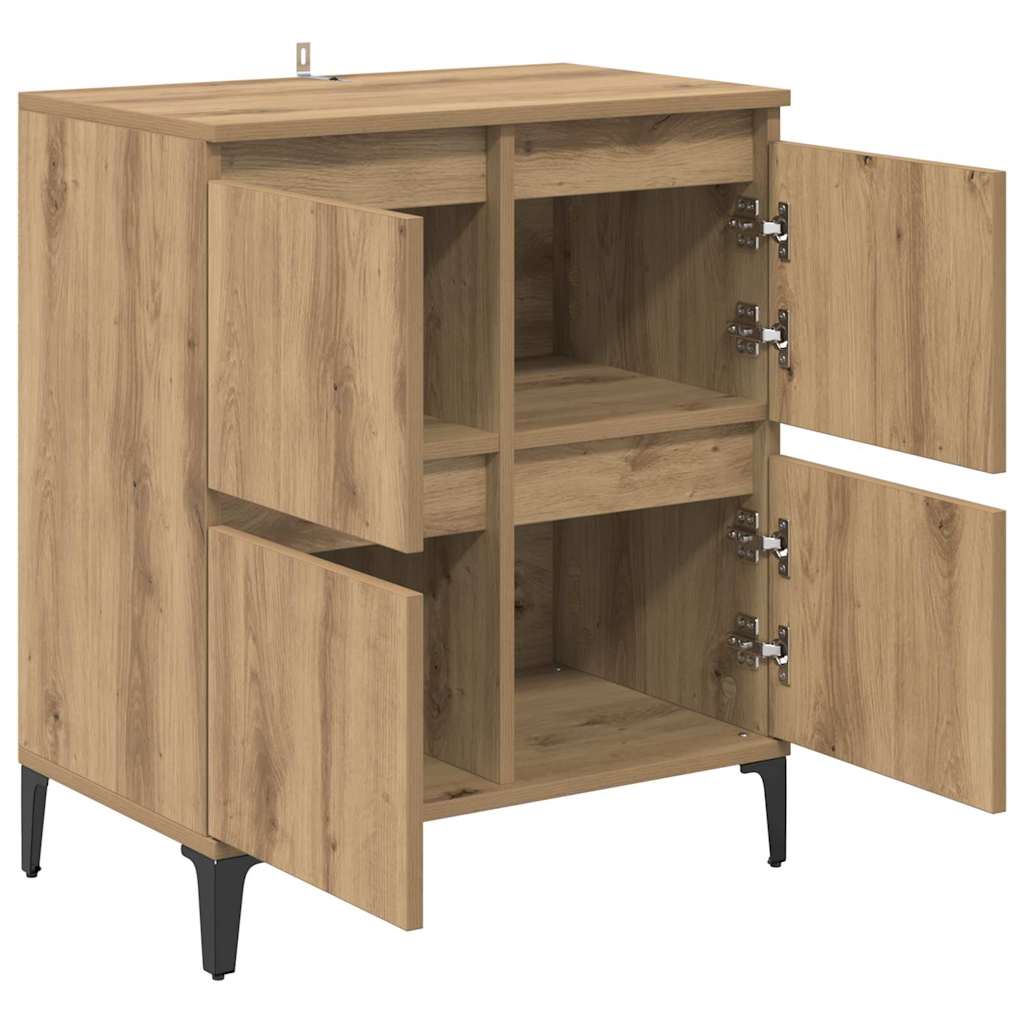 Buffet Chêne artisanal 60 x 35 x 70 cm Bois d'ingénierie et fer - XIOS