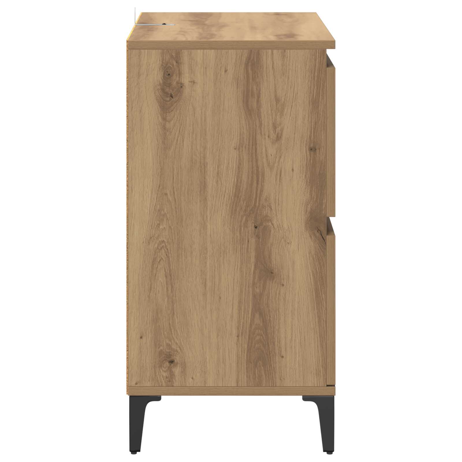 Buffet Chêne artisanal 60 x 35 x 70 cm Bois d'ingénierie et fer - XIOS