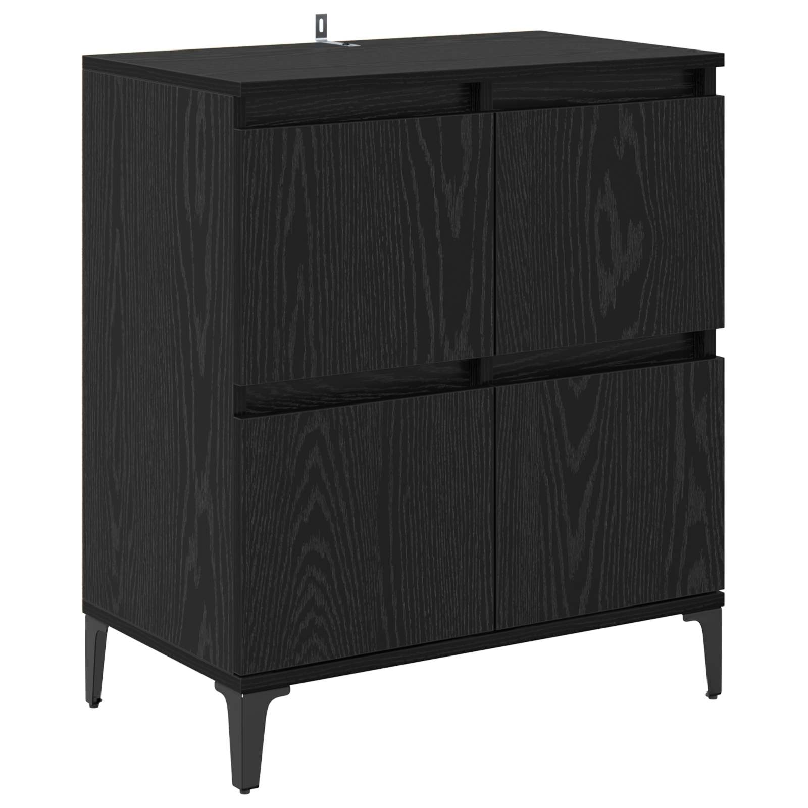 Buffet Chêne noir 60 x 35 x 70 cm Bois d'ingénierie et fer - XIOS