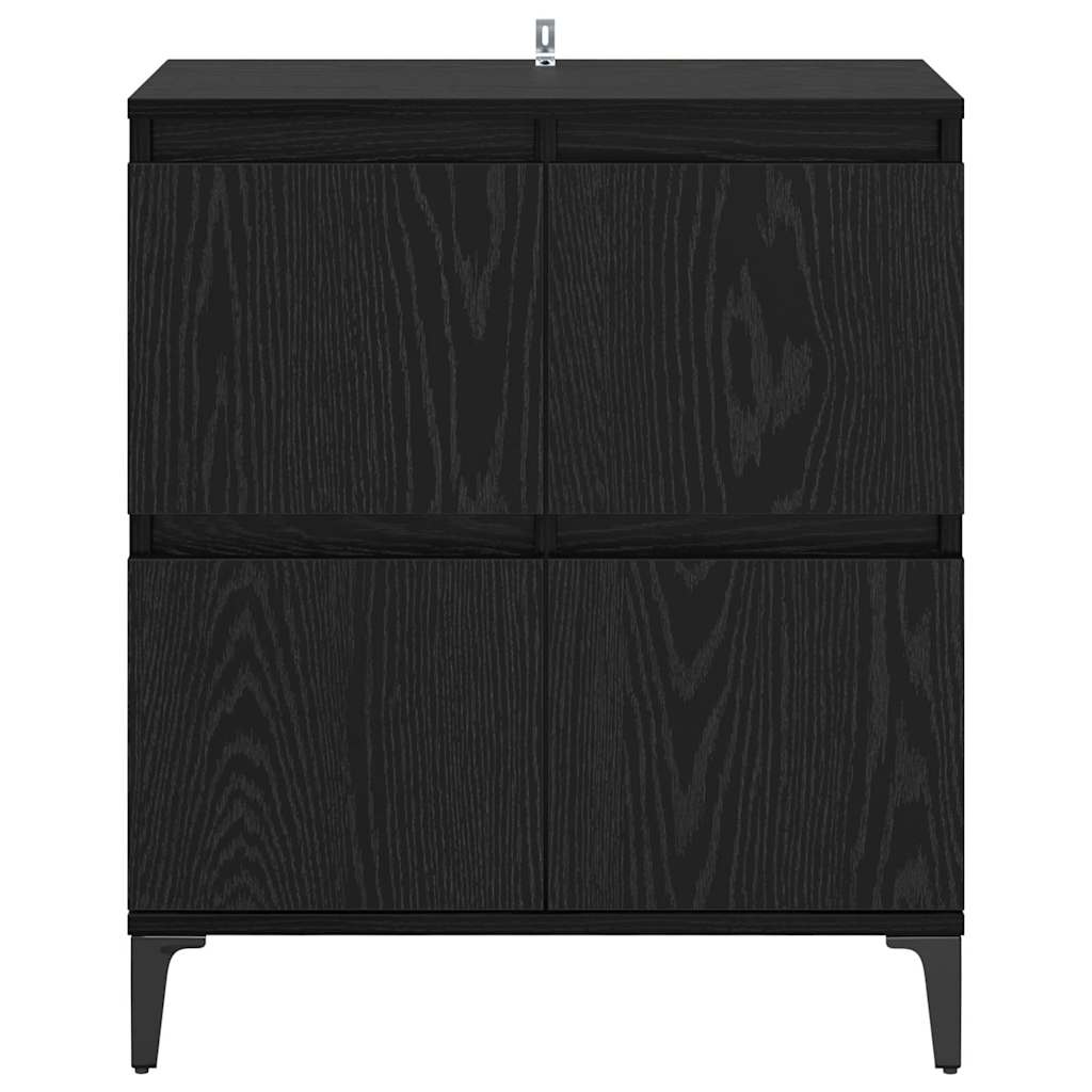Buffet Chêne noir 60 x 35 x 70 cm Bois d'ingénierie et fer - XIOS