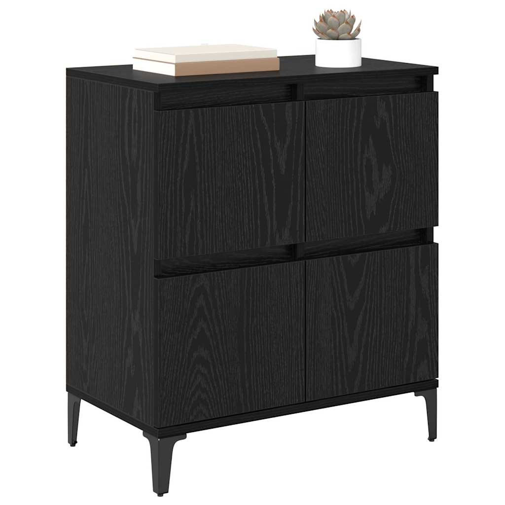 Buffet Chêne noir 60 x 35 x 70 cm Bois d'ingénierie et fer - XIOS