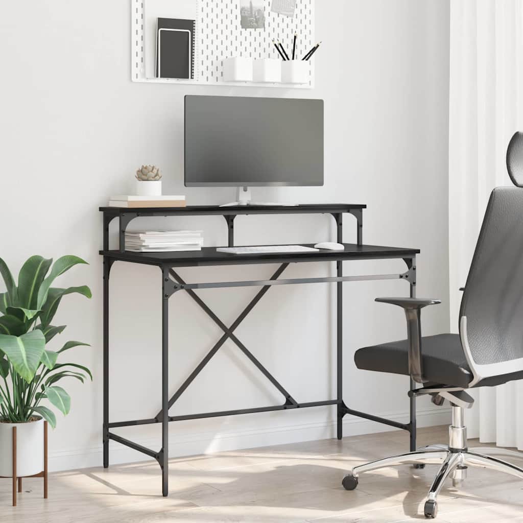 Bureau Chêne noir 100 x 50 x 90 cm Bois d'ingénierie