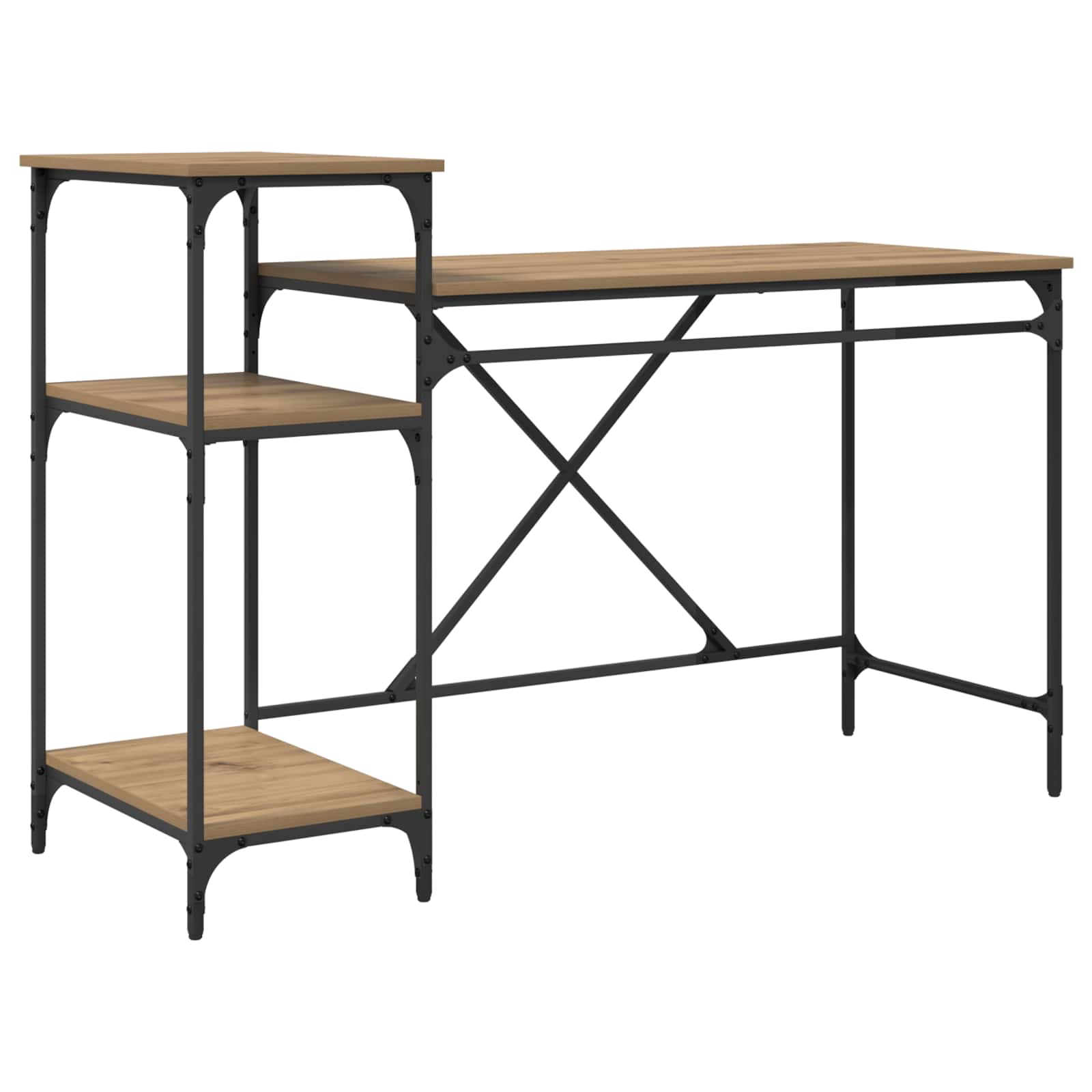 Bureau Chêne artisanal Bois d'ingénierie 135 x 50 x 90 cm - XIOS