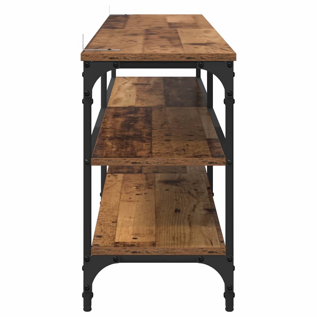Meuble TV Bois Ancien 160 x 30 x 50 cm Bois d'ingénierie et fer - XIOS