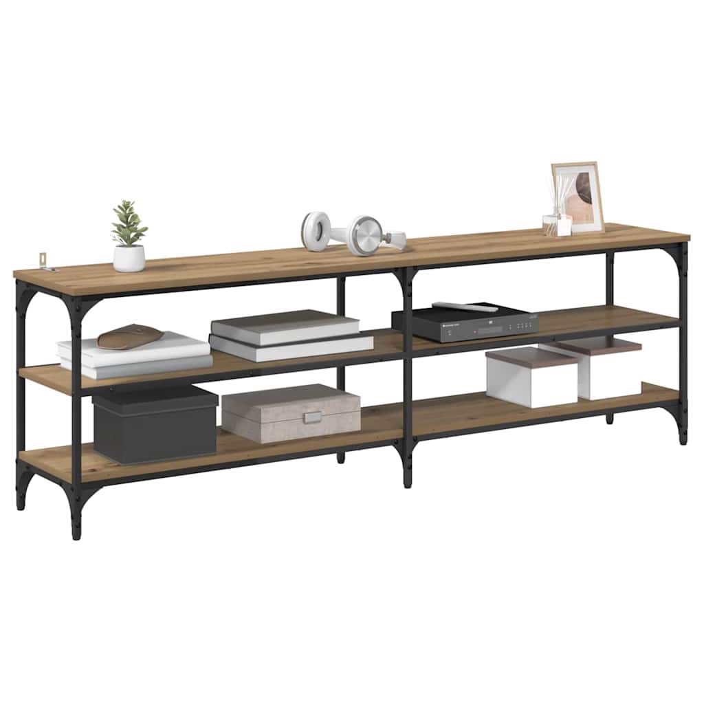 Meuble TV Chêne artisanal 160 x 30 x 50 cm - XIOS