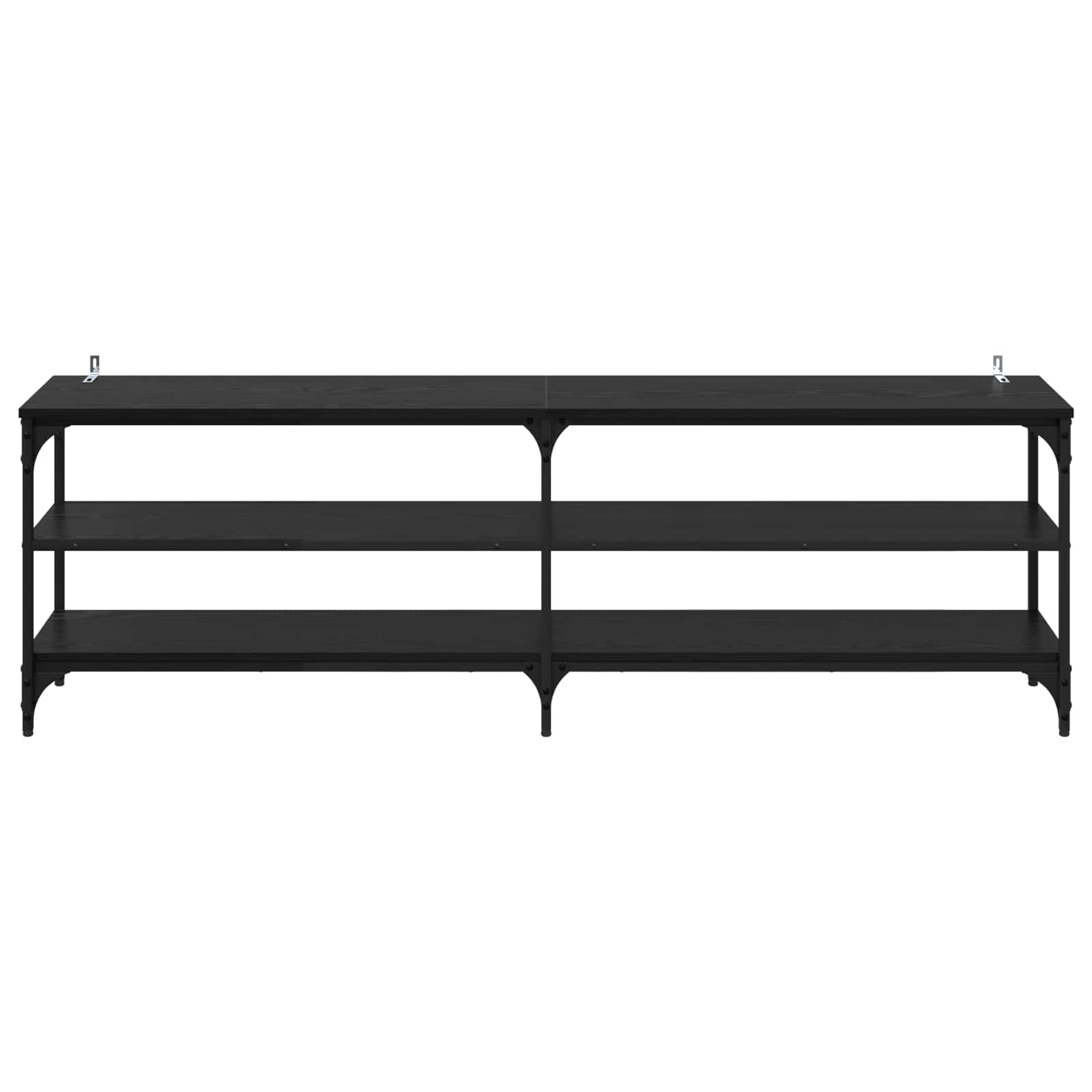 Meuble TV Chêne noir 160 x 30 x 50 cm Bois d'ingénierie et fer - XIOS