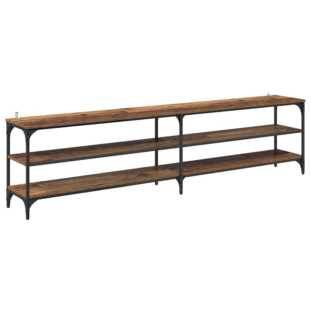 Meuble TV Bois Ancien 200 x 30 x 50 cm Bois d'ingénierie et fer - XIOS