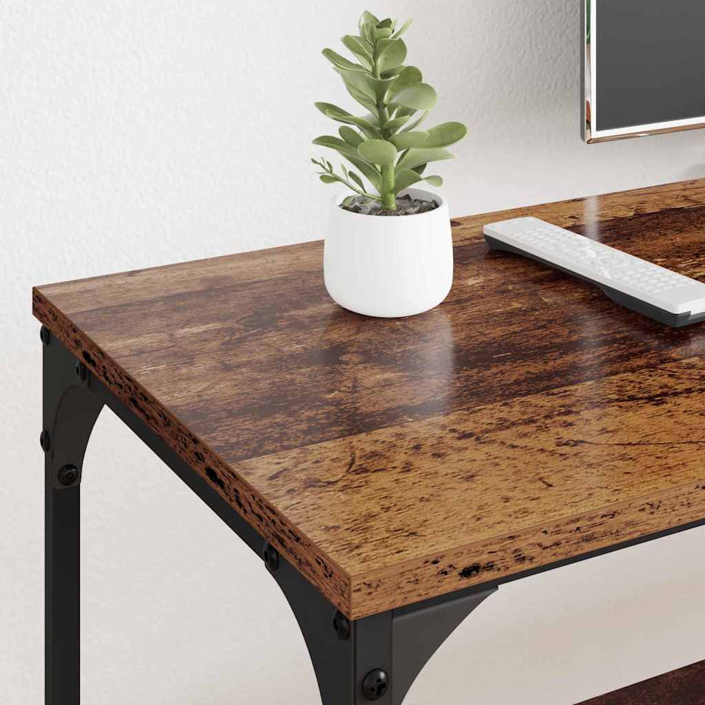 Meuble TV Bois Ancien 201 x 35 x 45 cm Bois d'ingénierie et fer - XIOS