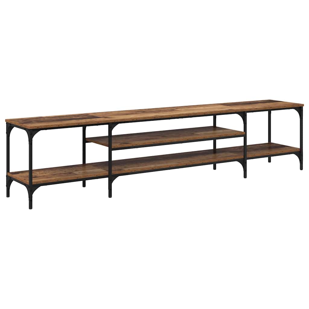 Meuble TV Bois Ancien 201 x 35 x 45 cm Bois d'ingénierie et fer - XIOS
