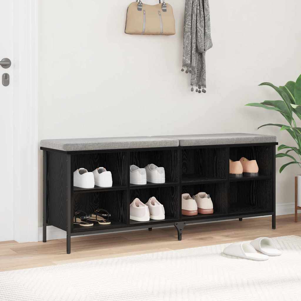 Cabinet à chaussures avec étagère Chêne noir 131 x 35 x 50 cm - XIOS
