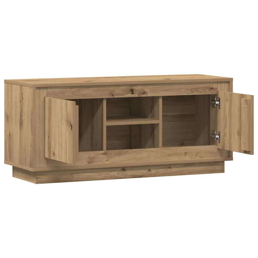 Meuble TV Chêne artisanal 102 x 35 x 45 cm Bois d'ingénierie - XIOS