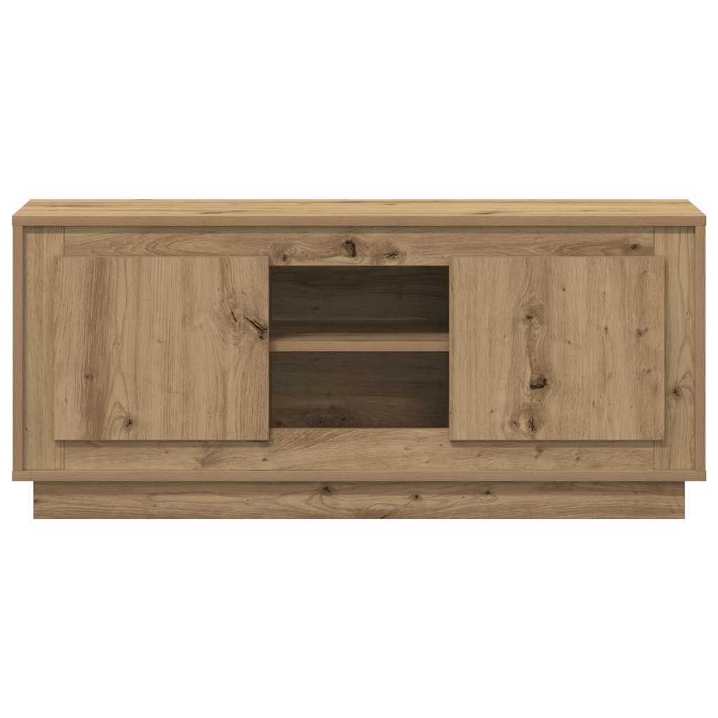 Meuble TV Chêne artisanal 102 x 35 x 45 cm Bois d'ingénierie - XIOS
