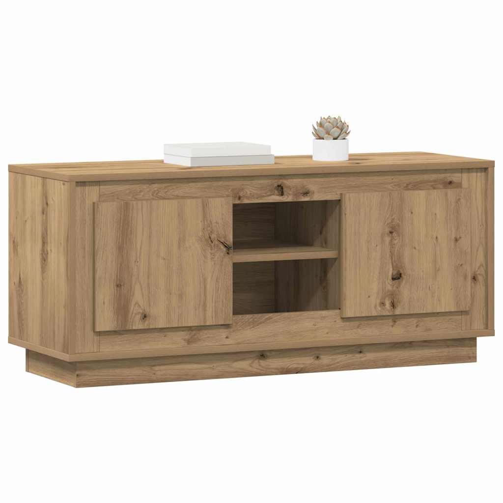 Meuble TV Chêne artisanal 102 x 35 x 45 cm Bois d'ingénierie - XIOS