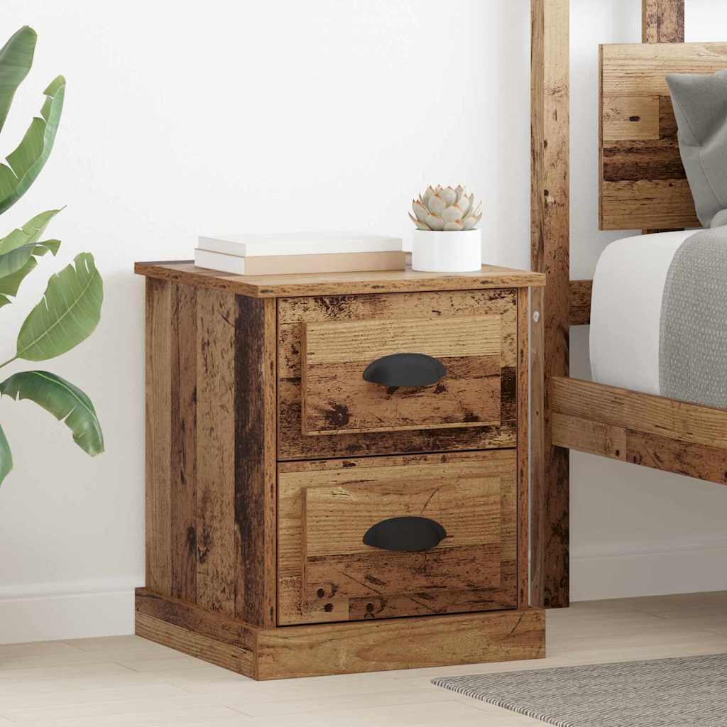Cabinet de chevet avec tiroir Bois ancien 39 x 39 x 47.5 cm - XIOS