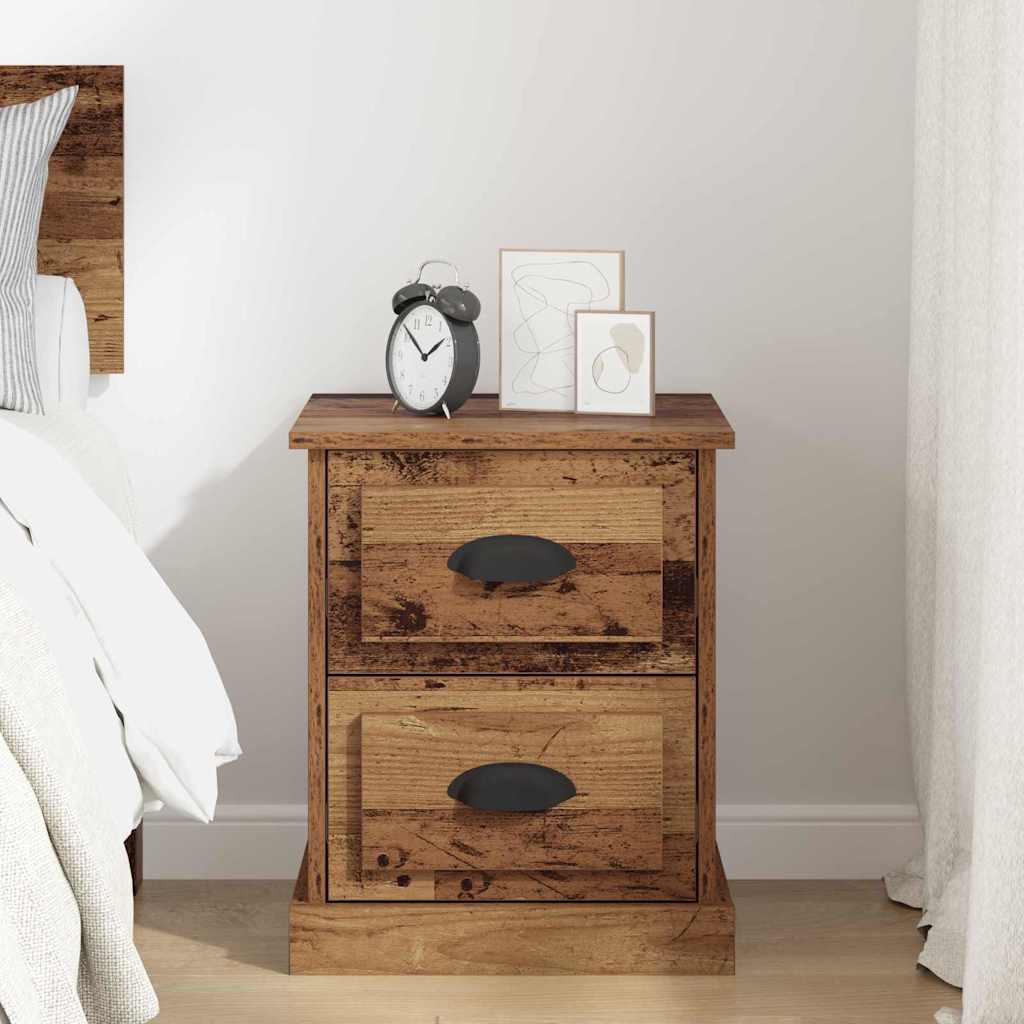 Cabinet de chevet avec tiroir Bois ancien 39 x 39 x 47.5 cm - XIOS