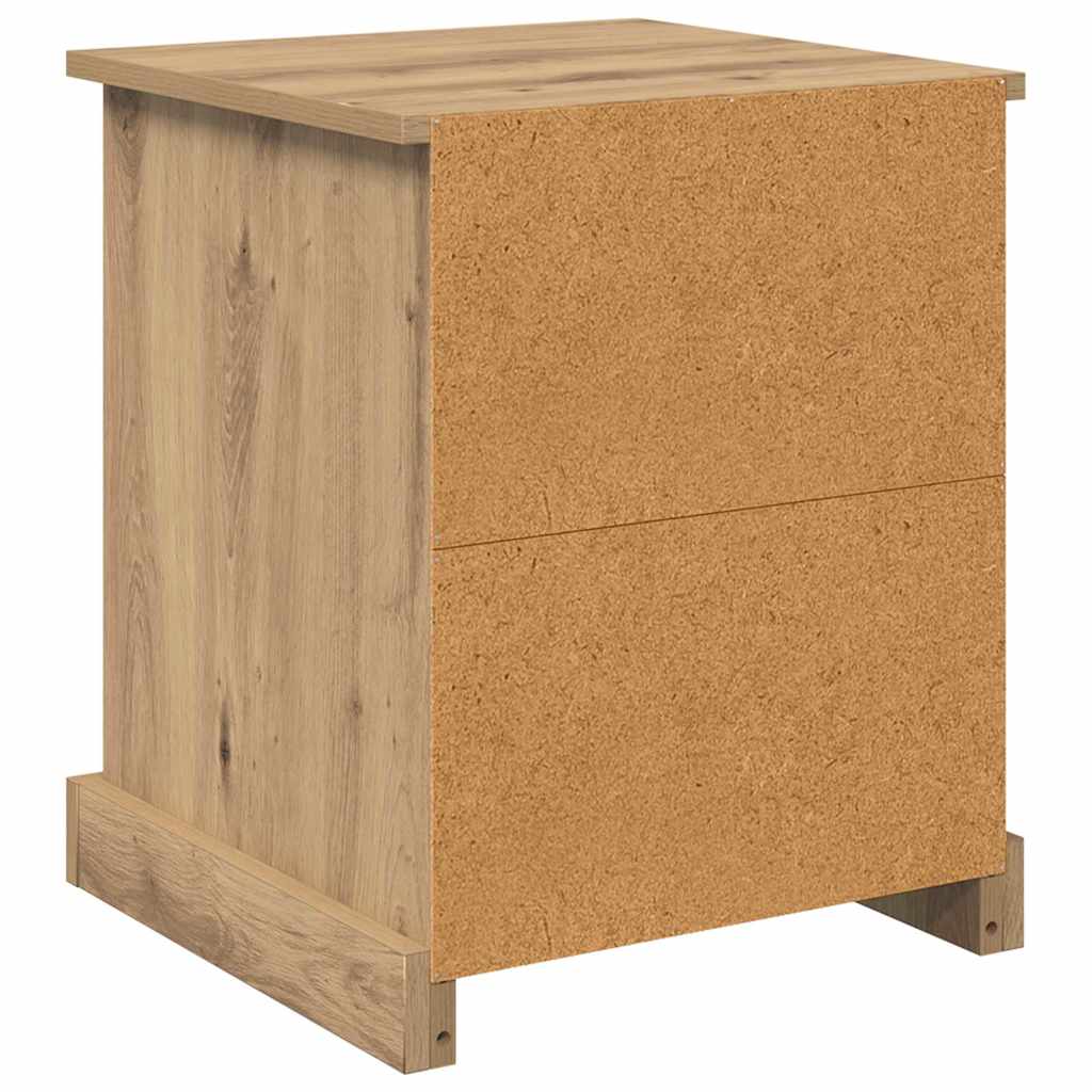 Cabinet de chevet avec tiroir chêne artisanal 39 x 39 x 47.5 cm - XIOS