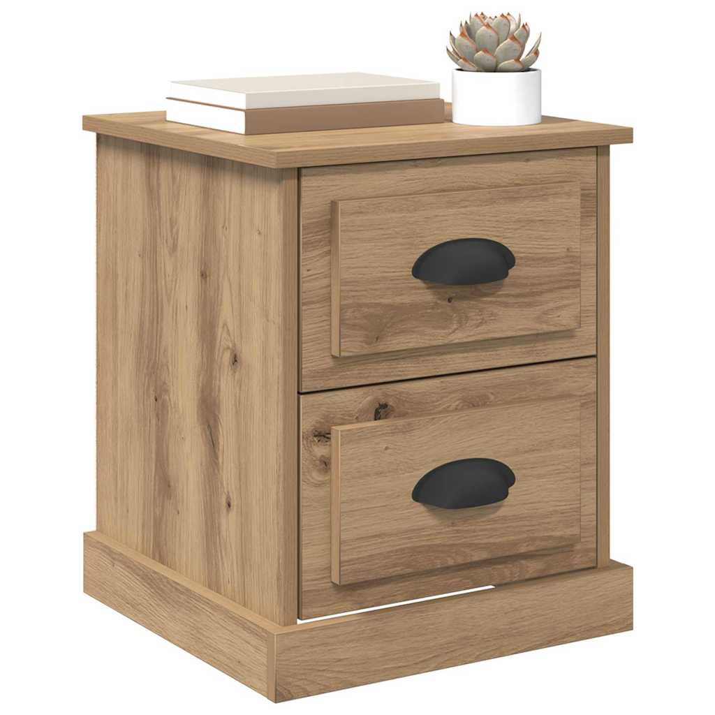 Cabinet de chevet avec tiroir chêne artisanal 39 x 39 x 47.5 cm - XIOS