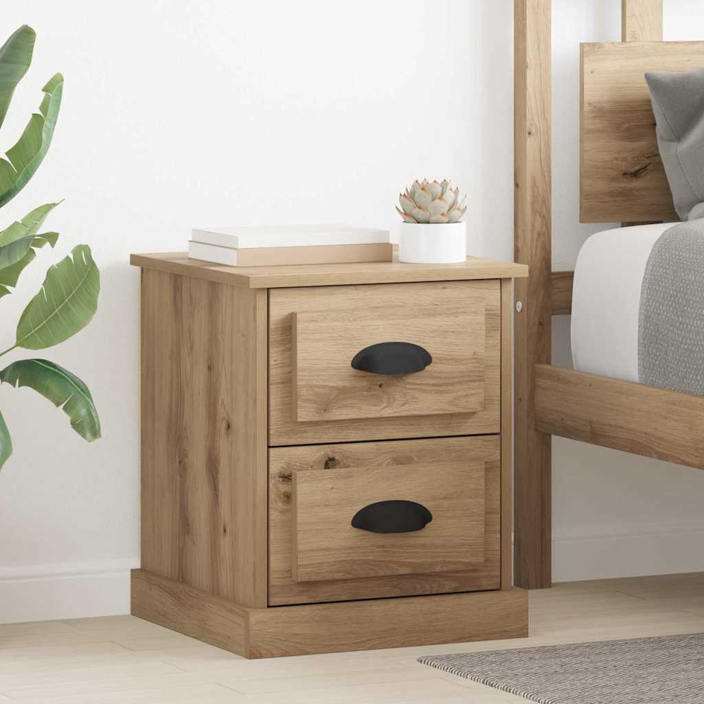 Cabinet de chevet 2 pcs chêne artisanal 39 x 39 x 47.5 cm - XIOS