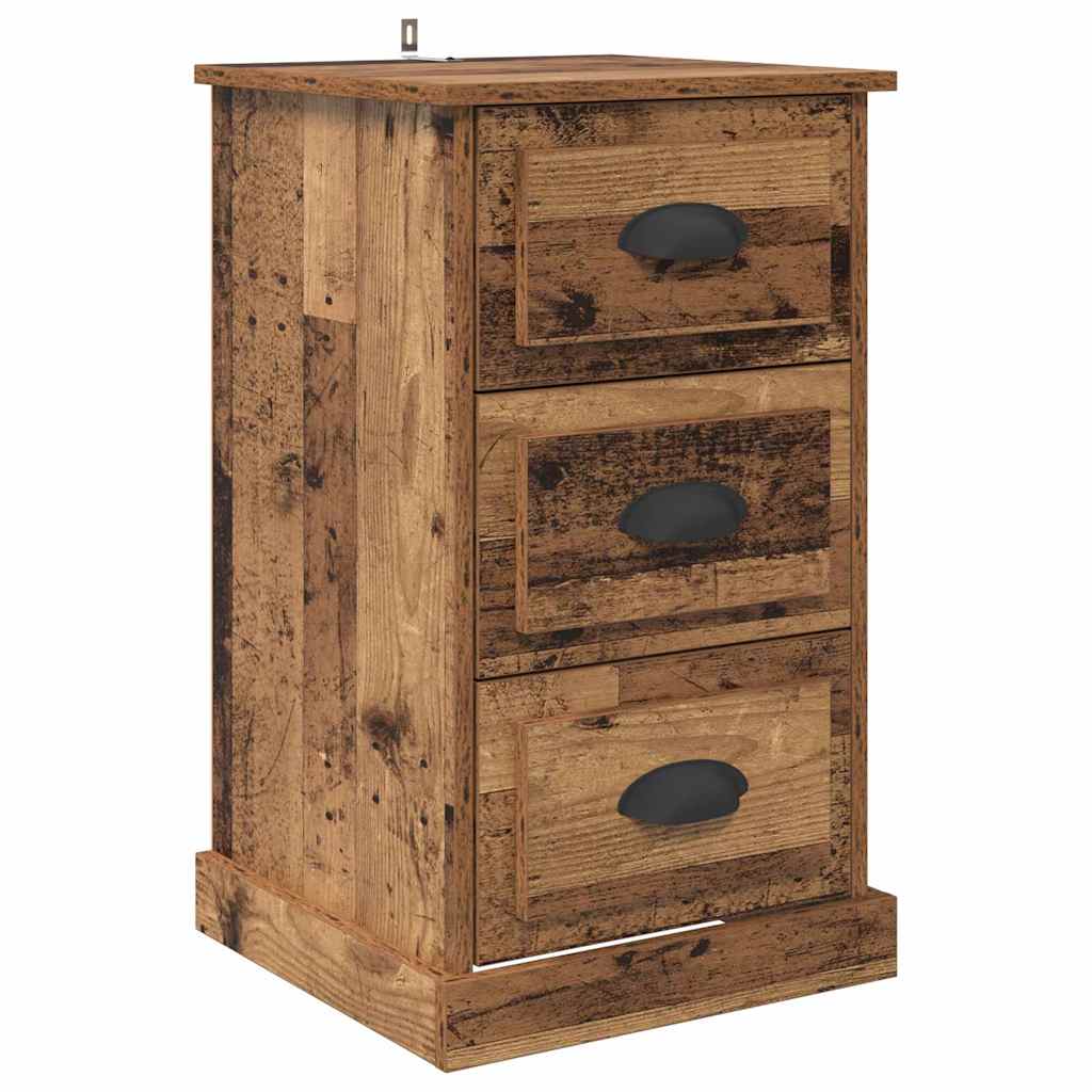 Cabinet de chevet avec tiroir Bois Ancien 39 x 39 x 67,5 cm